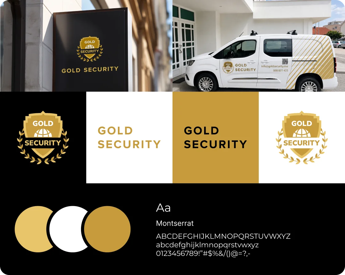 Gold Security vizuelni identitet i brand guidelines
