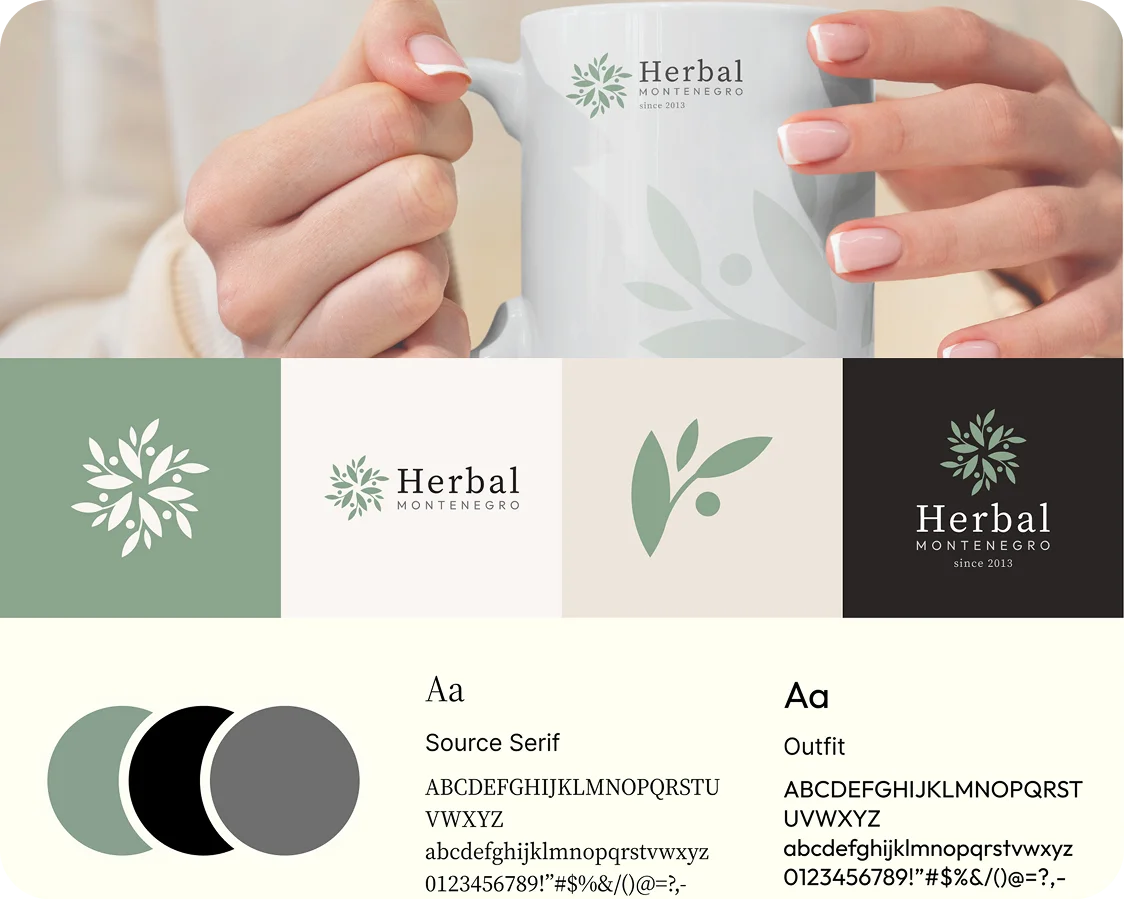 Herbal Montenegro vizuelni identitet i brand guidelines