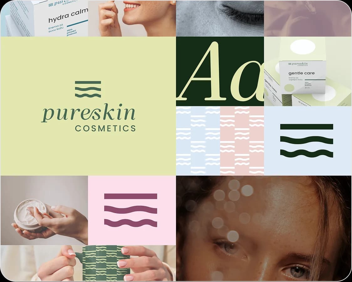Pure Skin vizuelni identitet i brand elementi