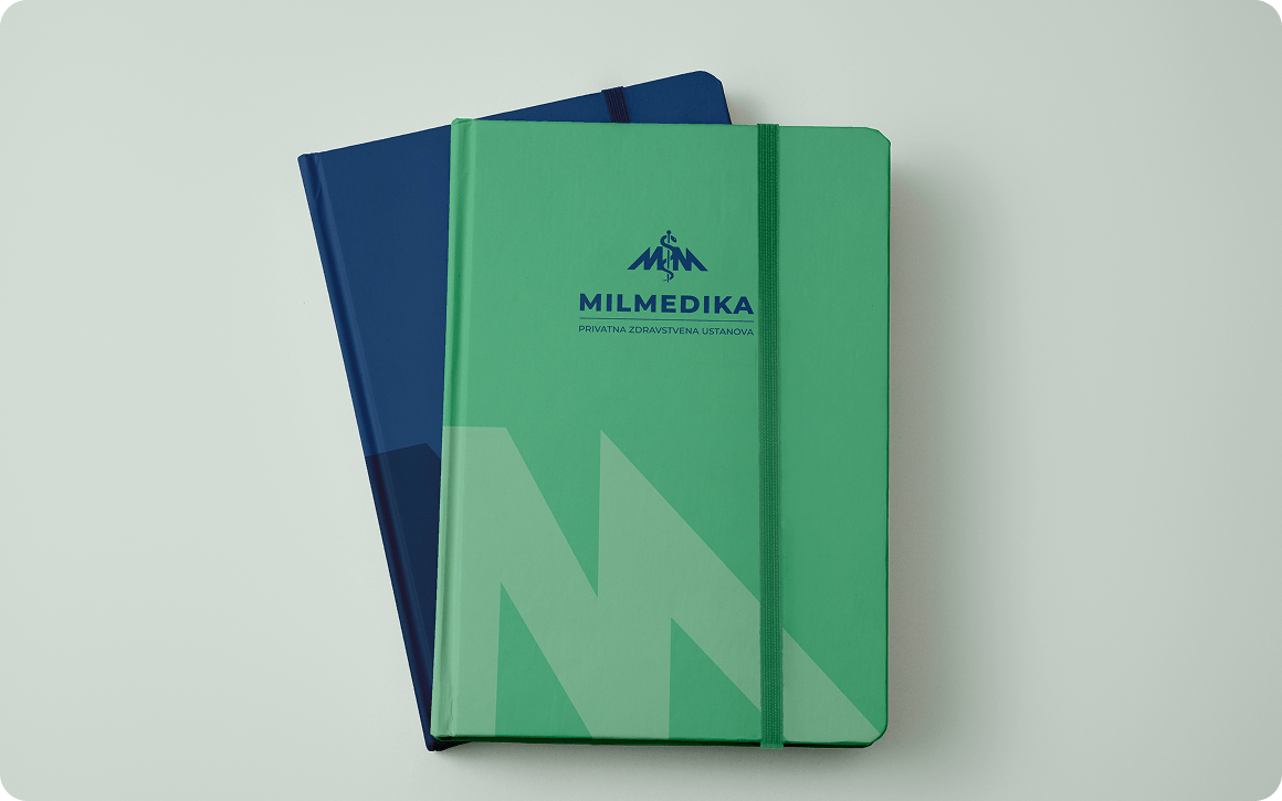 Milmedika brand notebook design